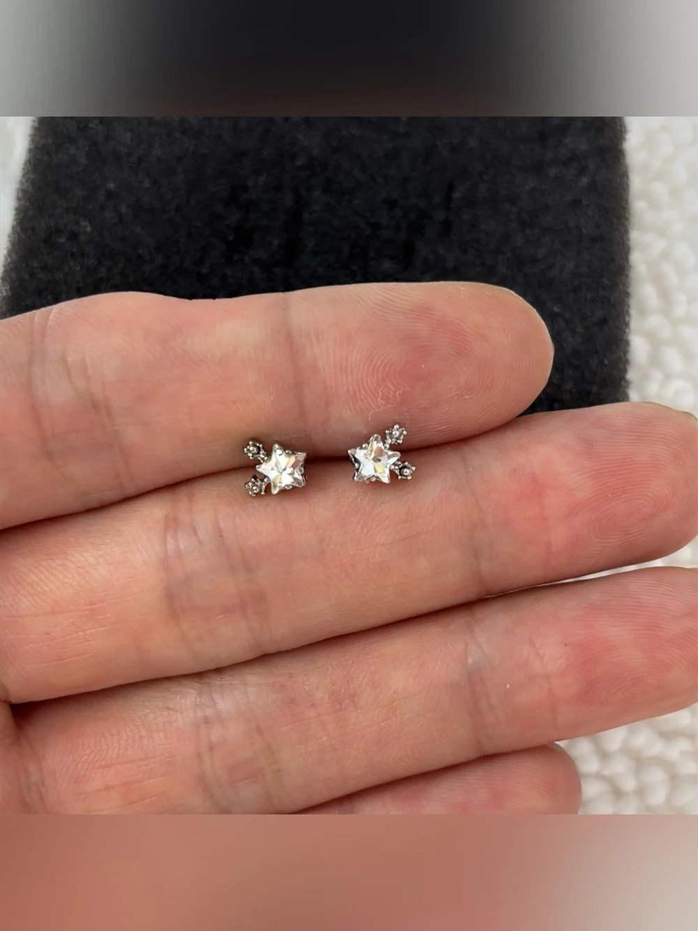 6mm Small CZ Star Stud Earrings for Men Women Streetwear Punk Hip Hop Unisex